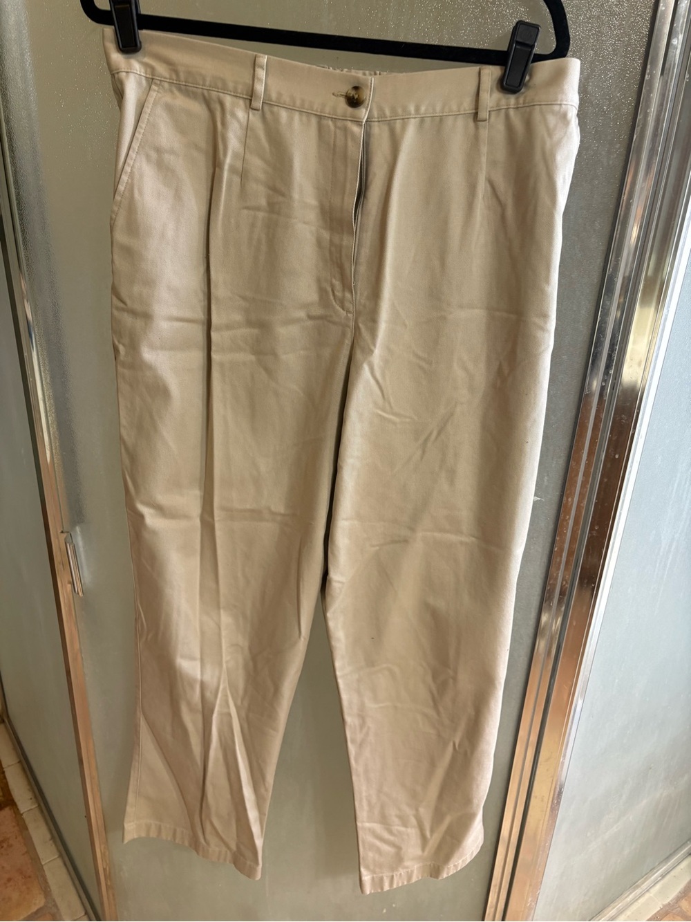 L.L. Bean Women’s Original fit Khaki Straight-Leg Chinos - Light Beige